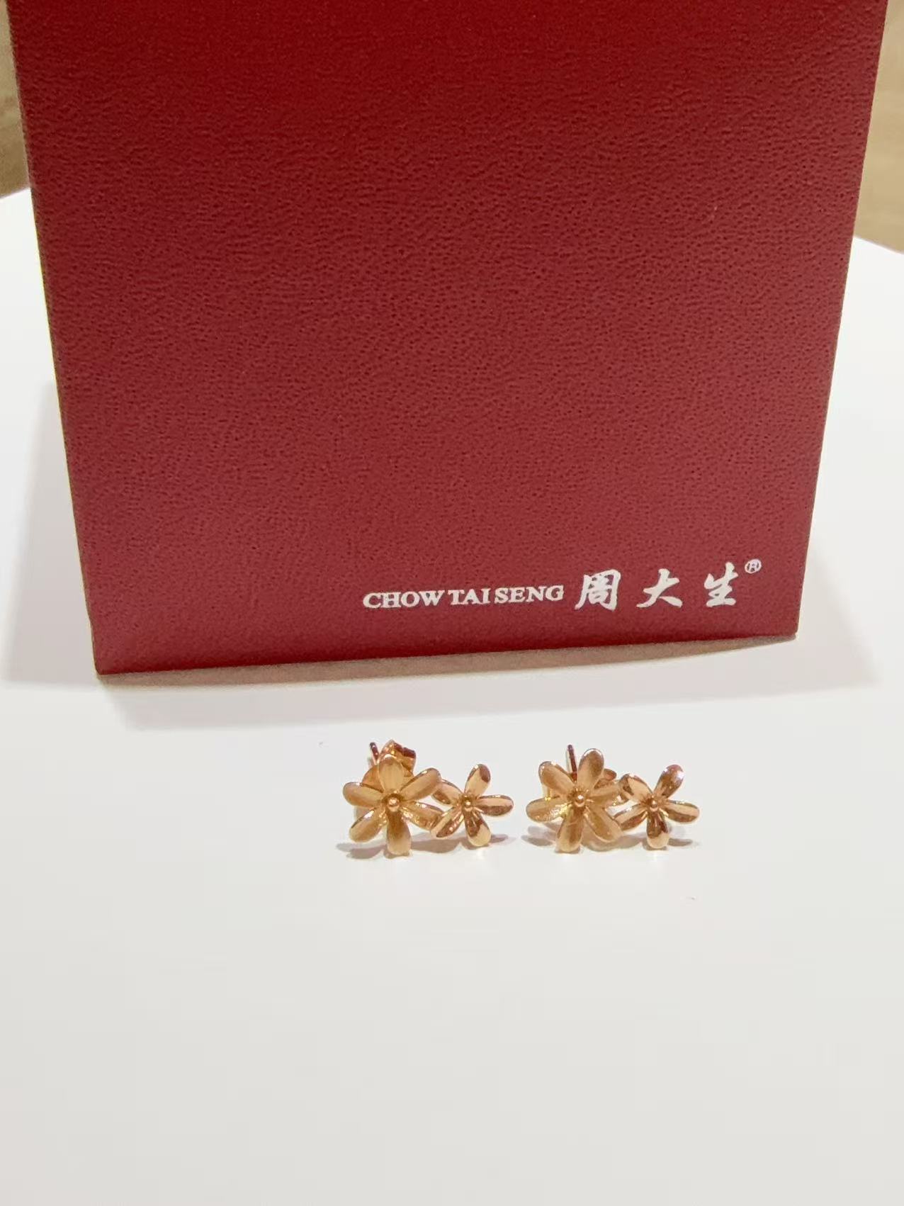 1F 周大生 18K耳饰