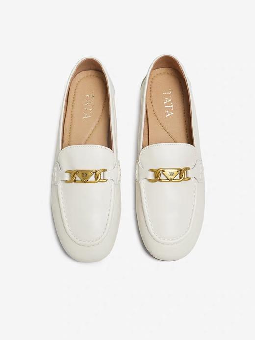 【云粉节】BF楼TATA他她女鞋丝绒拿铁2025年秋款时尚休闲鞋真皮乐福鞋子7QCC1CA5吊牌价899 商品图1