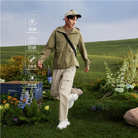 佐丹奴男装25年新款防紫外线防泼水四面弹力风衣外套01075005