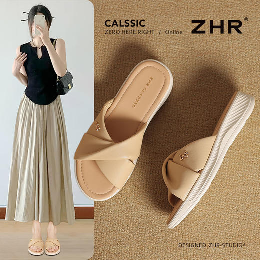 ZHR则则厚底拖鞋女2025新款夏外穿凉拖软底休闲凉拖鞋一脚蹬女鞋 商品图2