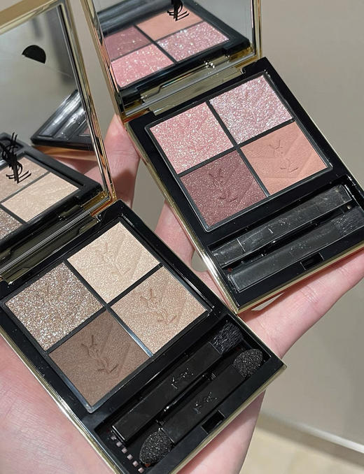 YSL圣罗兰 黑皮革四色眼影中样2g 商品图4