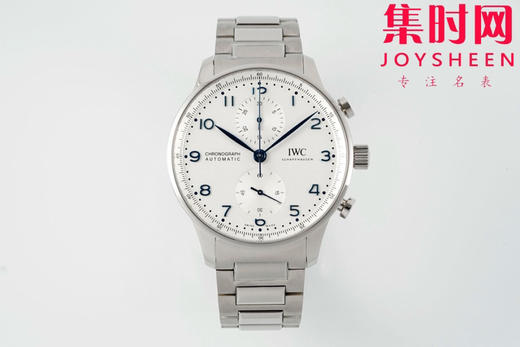 扛鼎新作一IWC万国表 AZ葡萄牙系列计时腕表 透底葡计钢带款 男士腕表 白盘蓝针 商品图0