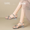 ZHR则则水钻粗跟凉鞋2025新款气质百搭一字凉鞋仙女方头时尚女鞋 商品缩略图9