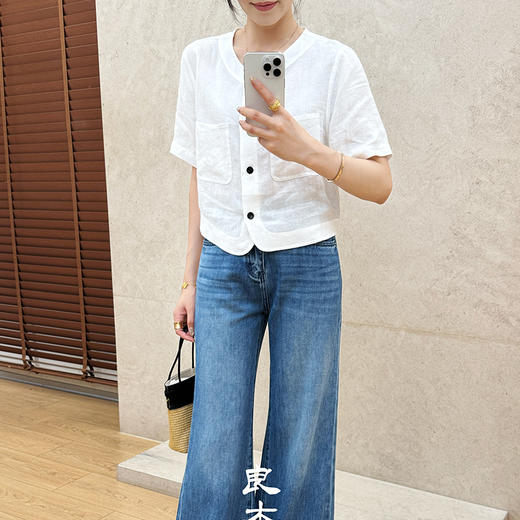 【现货】亚麻短袖外套(84719) 商品图4
