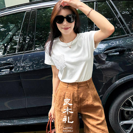 【不换不退】良木礼贴花连袖T恤（205） 商品图1