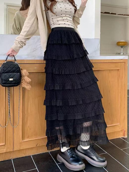 半裙系-6812芭蕾风波点仙女半身裙-喜出 商品图6