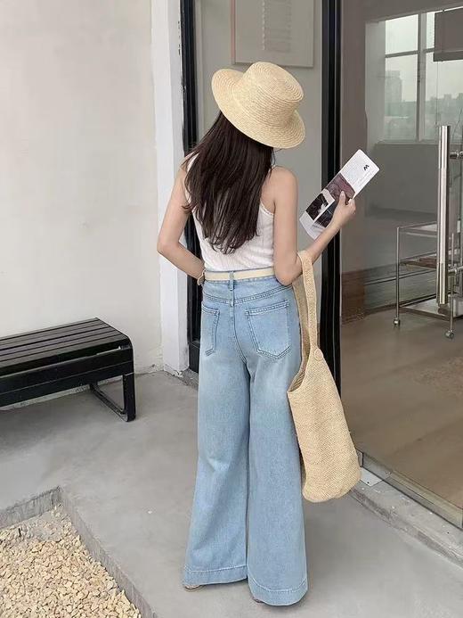 ｛牛仔裤2025｝（送腰带）100%棉品质春秋款58081立体纹牛仔裤-喜出 商品图3