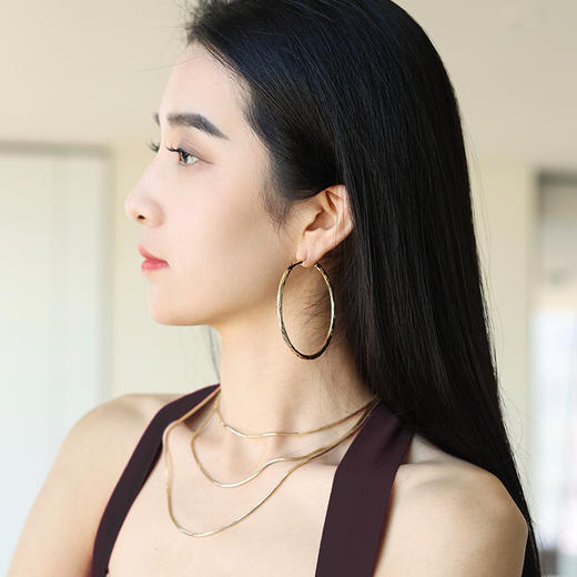 Garden of Eden 伊甸园系列 | 树纹耳圈（金银2色） 商品图4