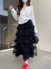 半裙系-9301夏季薄款百褶网纱蛋糕裙-喜出 商品缩略图0