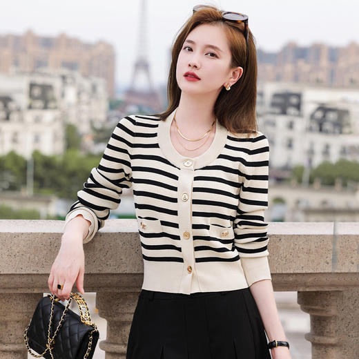 FEIMI春季小香风针织开衫H2436 商品图0