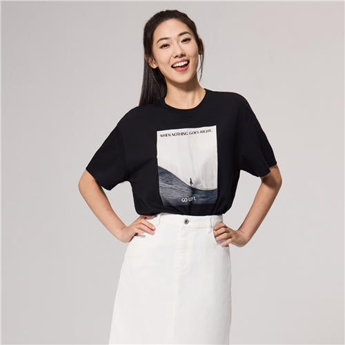 佐丹奴女装25年新款弹力保型T恤衫05395209 商品图2