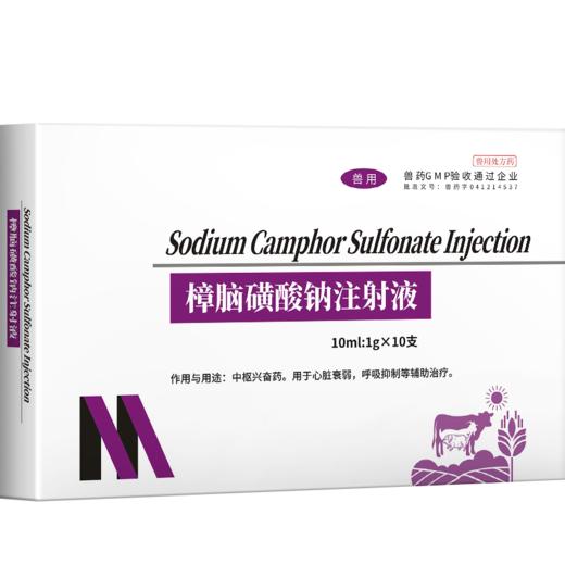樟脑磺酸钠注射液 用于心脏衰弱，呼吸抑制等辅助治疗 华畜 商品图6