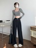 冰点价！仅限11.11！退货勿拍｛休闲裤｝垂坠感-9558垂感西装裤春秋超显瘦阔腿裤-喜出 商品缩略图1