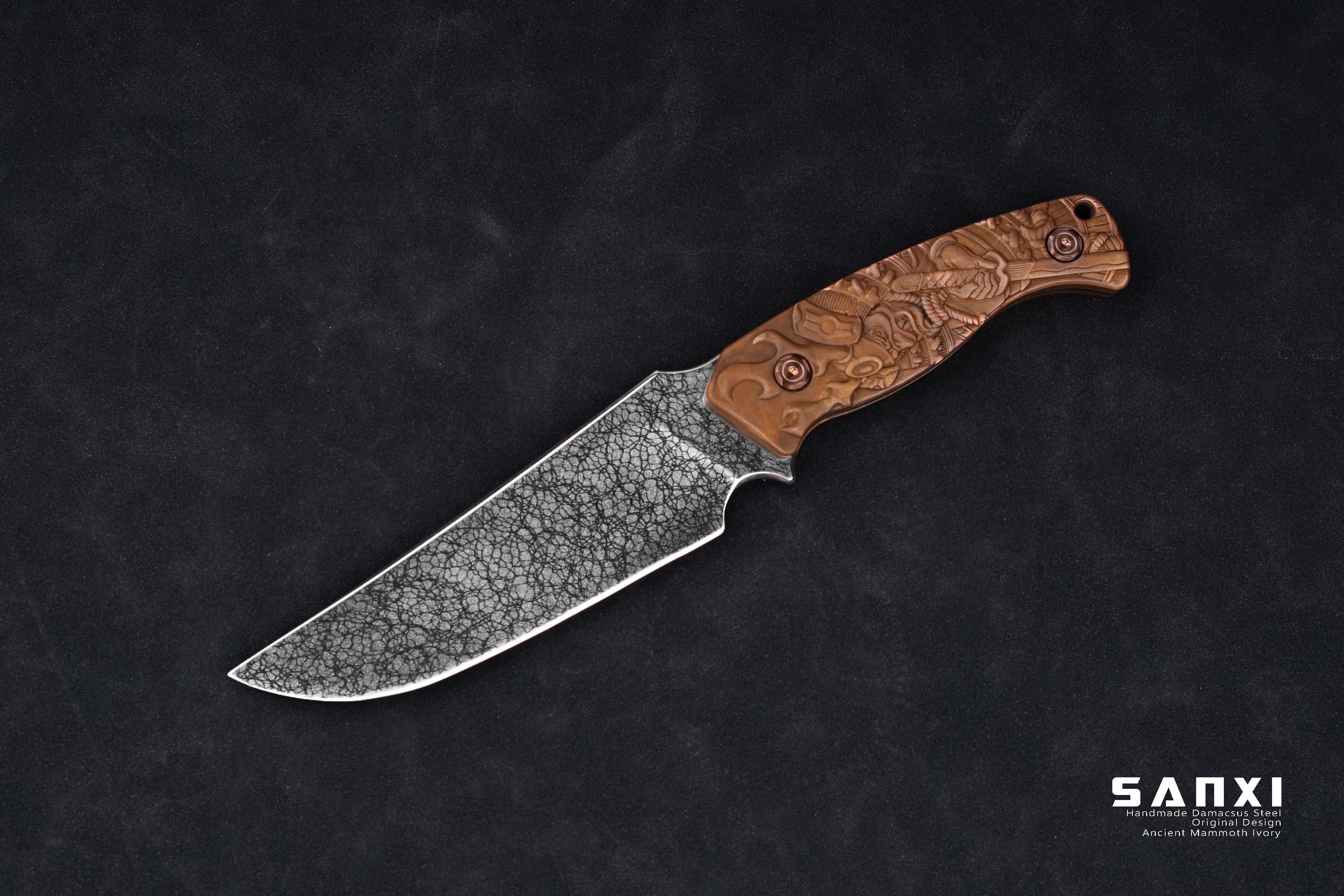 三希堂  现代刀系列  冰裂小直  未开刃