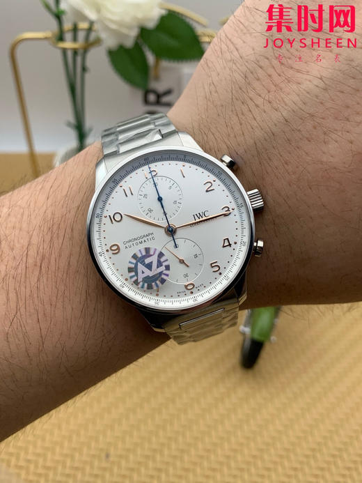 扛鼎新作一IWC万国表 AZ葡萄牙系列计时腕表 透底葡计钢带款 男士腕表 金针葡计 商品图5