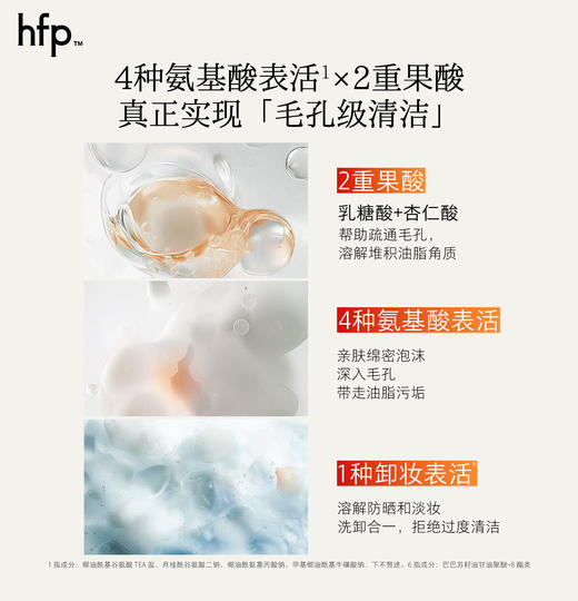 【正品直售】hfp™氨基酸毛孔净透洁面液 商品图2