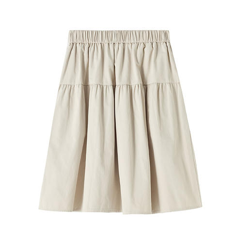 夏季薄款高腰A字半身裙 日系休闲垂感宽松工装裙 商品图4