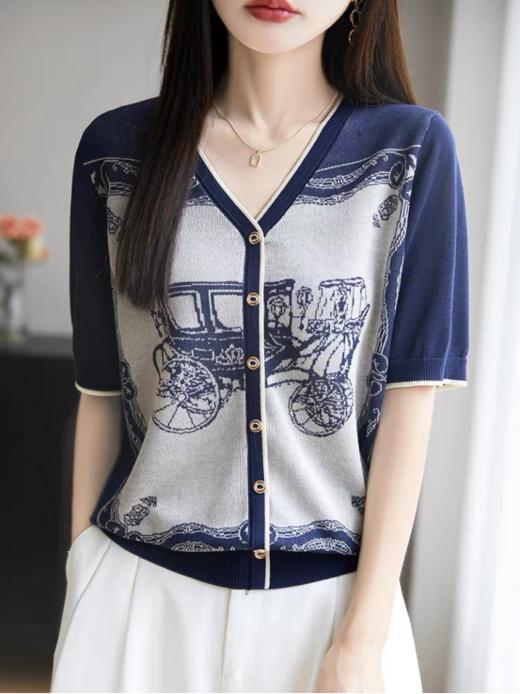 🌻妈妈衫大合集! 【佐姿莎复古优雅莱赛尔针织妈妈衫】🌟三款神仙妈妈衫，兼顾时尚感、舒适度、显瘦效果 让妈妈轻松穿出优雅气质💥 无论是日常买菜、跳广场舞 还是参加聚会🎀，都能成为人群中的焦点!  商品图4