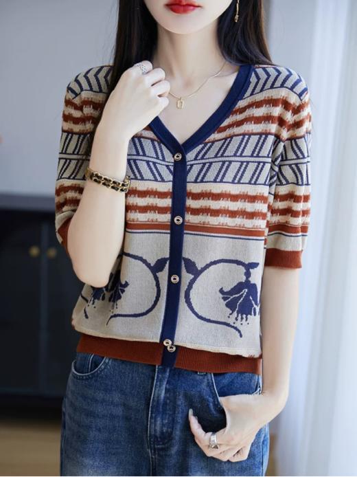 🌻妈妈衫大合集! 【佐姿莎复古优雅莱赛尔针织妈妈衫】🌟三款神仙妈妈衫，兼顾时尚感、舒适度、显瘦效果 让妈妈轻松穿出优雅气质💥 无论是日常买菜、跳广场舞 还是参加聚会🎀，都能成为人群中的焦点!  商品图2