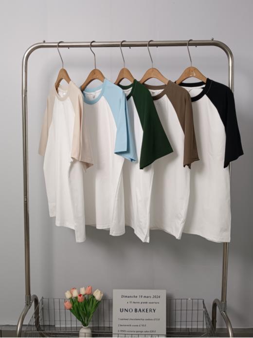 ⏰薅羊毛警报‼独家定制【真维斯休闲男女同款宽松插肩袖短袖】😍上身减龄高中生既视感，元气满满的配色~太适合夏天啦！！轻薄透气！ 商品图1