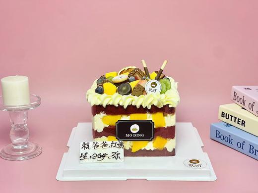 方形红丝绒裸蛋糕 商品图0