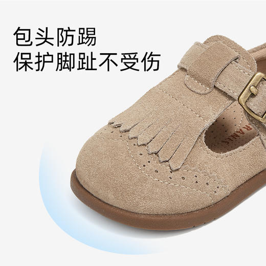 泰兰尼斯童鞋秋季新款牛皮宝宝鞋公主休闲鞋包头女童软底勃肯鞋子 T03T5C7426 商品图2
