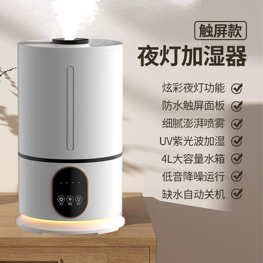 【加湿器家用】静音4L大容量卧室办公室 空调空气净化机小型香薰机 七彩睡眠氛围灯 商品图6