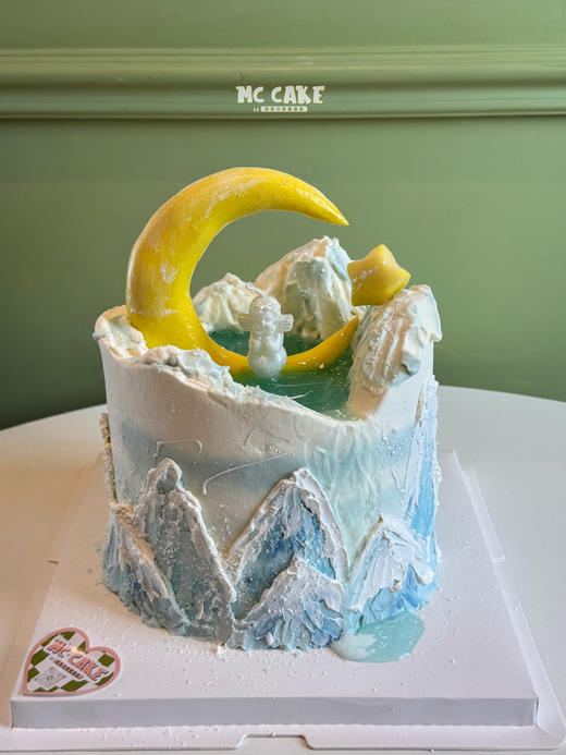 星星月亮山谷许愿池蛋糕（包含原图天使蜡烛） 商品图0