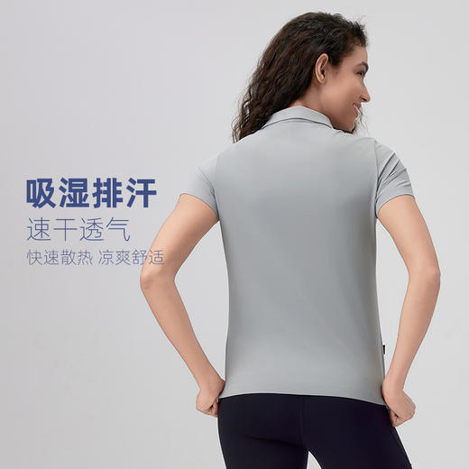 IYOGA新款POLO衫女夏季透气百搭t070 商品图1