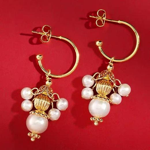 故宫 珠光璀璨珍珠耳环 商品图2