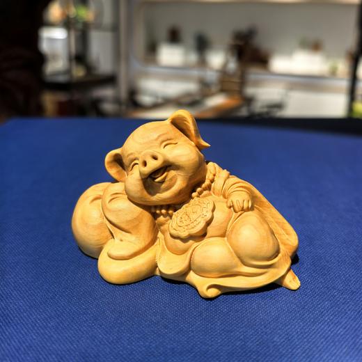 吉祥猪°黄杨木摆件 商品图0