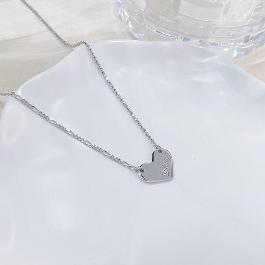 【限时8.8折】【线上铂金馆】PT950 #怦然心动 铂金实心AB调节爱心心形套链(PTTL00153)预售产品下单后不退款不退货不换货不补差价) 商品图1