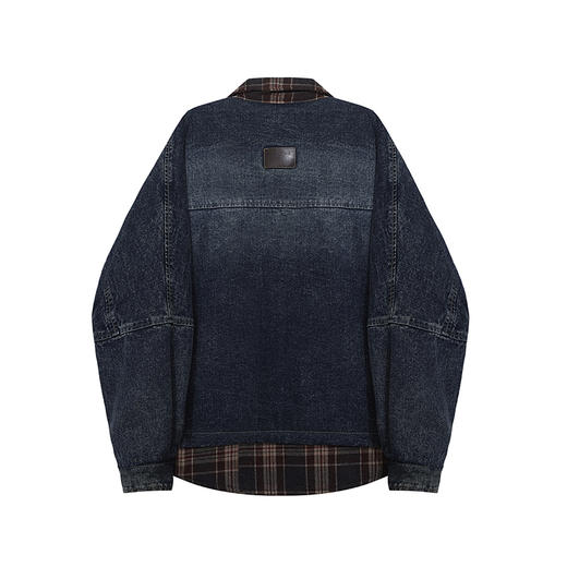 HX 冬季水洗牛仔翻领薄羽绒服假两件设计时尚保暖Z100440105101 商品图7