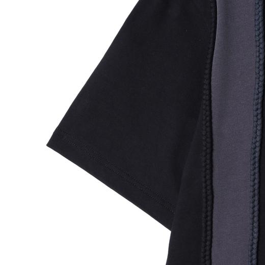 T3957夏季高级感新款男士简约休闲撞色条纹设计短袖T恤时尚圆领上衣潮 商品图4