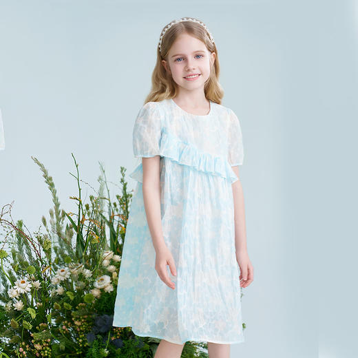 mettekids儿童连衣裙2025夏季新款女童洋气甜美碎花裙纯棉A版裙子 商品图1
