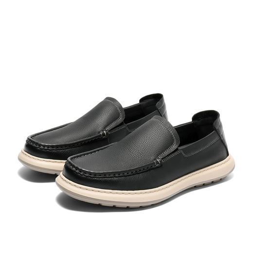 【云粉节】BF楼 森达休闲皮鞋2025秋季新款一脚蹬舒适乐福休闲鞋1YF01吊牌价1099活动价539 商品图0