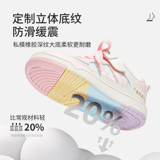 泰兰尼斯童鞋2025秋季新款儿童板鞋女童甜心运动鞋轻量防滑休闲鞋 T02X5C6847 商品图3