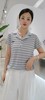 582101  100%莱赛尔天丝针织翻领条纹衫,均码阔版有弹力！百搭单品！夏季可外穿，春秋可打底！ 商品缩略图1