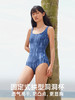 遐高级感扎染印花2025新款性感美背海边遮肉显瘦中小胸连体泳衣女 商品缩略图3