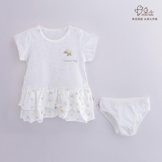 【裙子两件套】卓儿轻薄婴儿女童夏季连衣裙女宝宝短袖裙子 商品图4