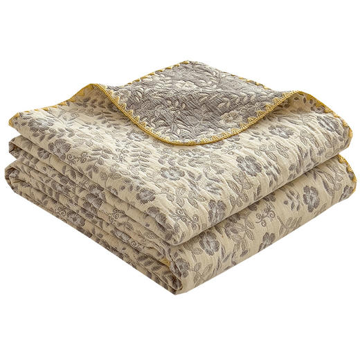 a类纯棉提花三层纱盖毯 商品图5