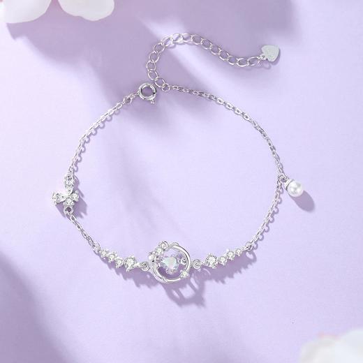 Winy999足银焕彩心动手链配证书送女友闺蜜节日生日礼物 商品图0