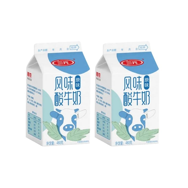 【自提-低温】果之养原味酸牛奶480g*2