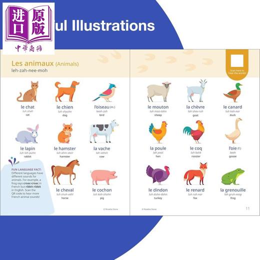 【中商原版】Rosetta Stone法语图解词典含音频 英文法文双语原版 语言学习 Rosetta Stone French Picture Dictionary 商品图3