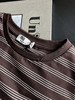现货 THS-限时 缪家 都市松弛感 早春咖色细条纹圆领T恤 BH2568 商品缩略图6