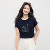 熙世界全棉珠片绣花T恤女夏季2025新款休闲百搭宽松减龄圆领上衣 商品缩略图4