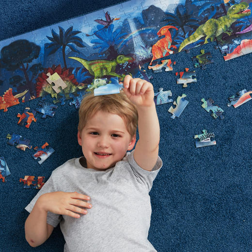 Hape夜光拼图6岁以上男孩女孩儿童宝宝拼装恐龙早教益智智力玩具 商品图2