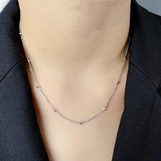 【限时8.8折】【线上铂金馆】PT950 【国际铂金协会】铂金肖邦间镭射珠项链(BXL00053)预售产品下单后不退款不退货不换货不补差价) 商品图3