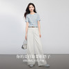【周末秒杀】熙世界航海系蓝色条纹T恤女夏2025新款宽松百搭圆领短袖正肩上衣 商品缩略图1