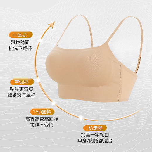 ¹日本代工厂【防走光内衣】无痕百搭背心式抹胸 不用再穿内衣  CF01-CRMM-BSPK 商品图2